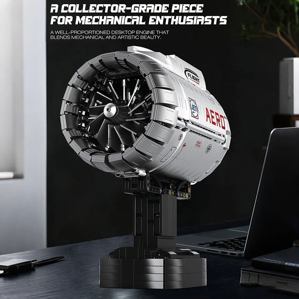 1786PCS Jet Turbofan Engine Building Set