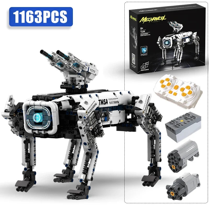 1163PCS Programmable Robotic Dog Building Set