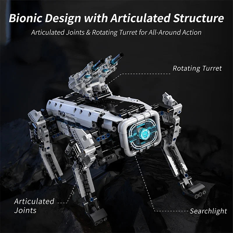 1163PCS Programmable Robotic Dog Building Set