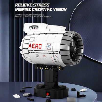 1786PCS Jet Turbofan Engine Building Set