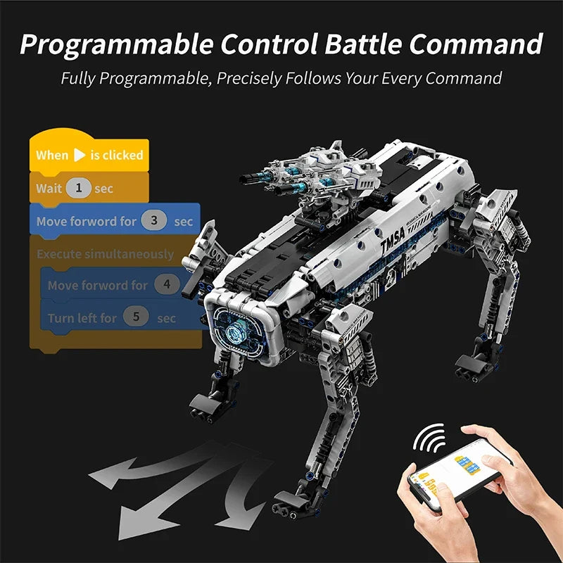 1163PCS Programmable Robotic Dog Building Set