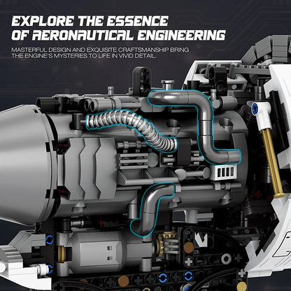 1786PCS Jet Turbofan Engine Building Set